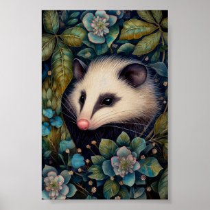 Opossum im Brambles-Poster Poster