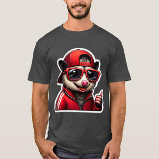 OPOSSUM IM ROTEN TRACK-ANZUG T-Shirt