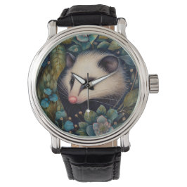 Opossum in der Bläserschau Armbanduhr