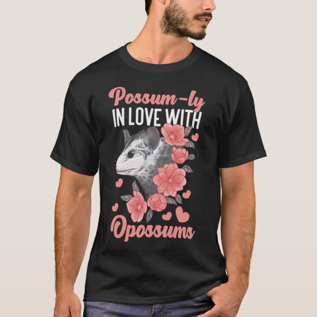 Opossum in Liebe mit Opossummen T-Shirt (Vorderseite)