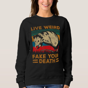Opossum Live komisches Fake Dein Tod Vintage Possu Sweatshirt