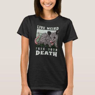 Opossum Live komisches Fake Dein Tod Vintage Possu T-Shirt