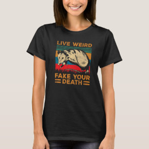 Opossum Live komisches Fake Dein Tod Vintage Possu T-Shirt