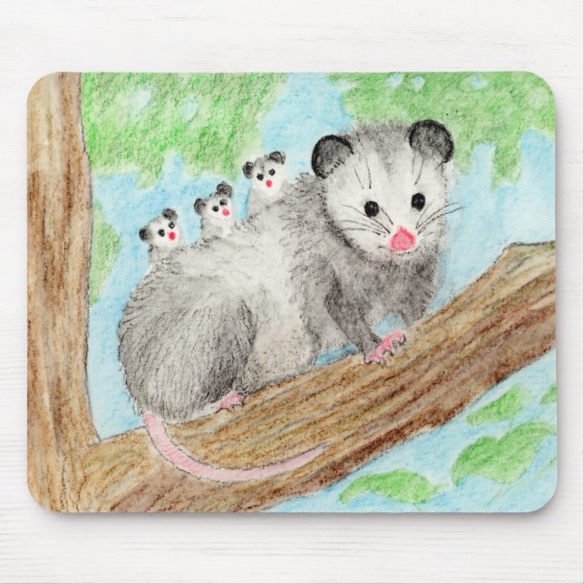 Opossum-Mama Mousepad (Vorne)
