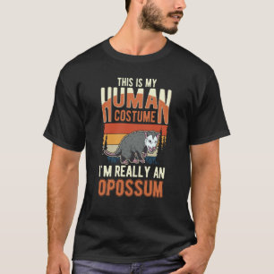 Opossum menschliches Kostüm Halloween Opossum T-Shirt