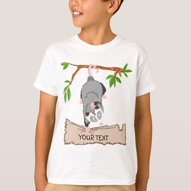 Opossum mit Zeichen T-Shirt (Vorderseite)