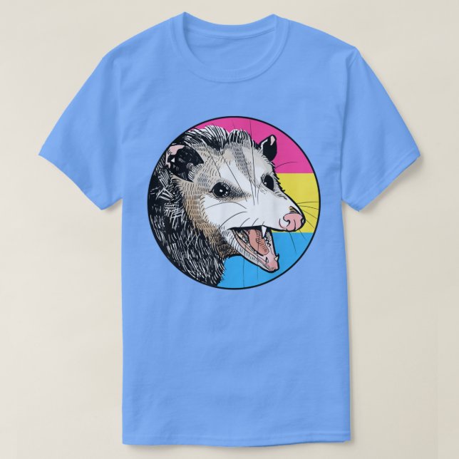 Opossum Panseual Flag Pan Pride LGBT Monat  T-Shirt (Design vorne)