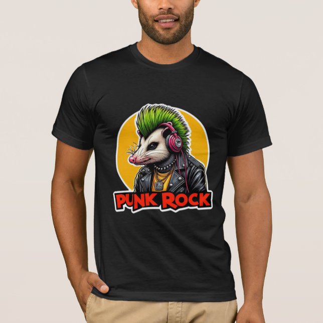 OPOSSUM PUNK ROCK GREEN T-Shirt (Vorderseite)