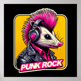 OPOSSUM PUNK ROCK PINK 3 POSTER