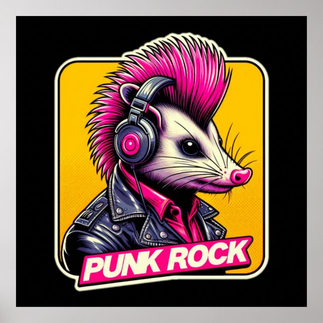 OPOSSUM PUNK ROCK PINK 3 POSTER (Vorne)