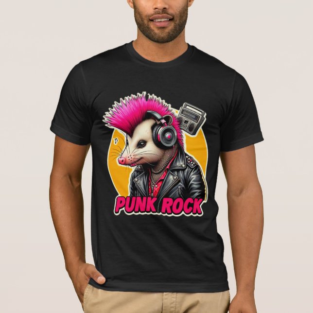 OPOSSUM PUNK ROCK PINK T-Shirt (Vorderseite)