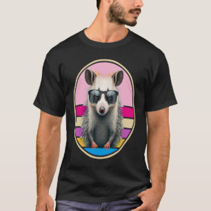Opossum Retro Outfit Cooles Tierfutter T-Shirt