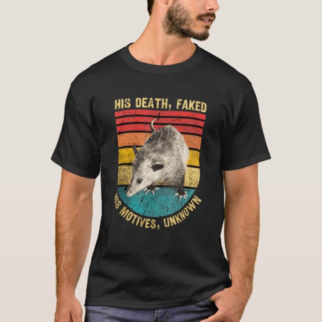 Opossum sein Tod täuschte seine Motive unbekannt v T-Shirt (Vorderseite)