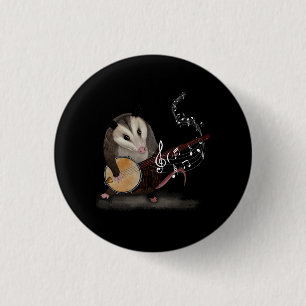 Opossum Spielen Banjo Gitarre Possum Live Weird Tr Button