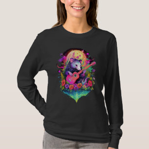opossum spielende gitarre lustige possum lover coa T-Shirt