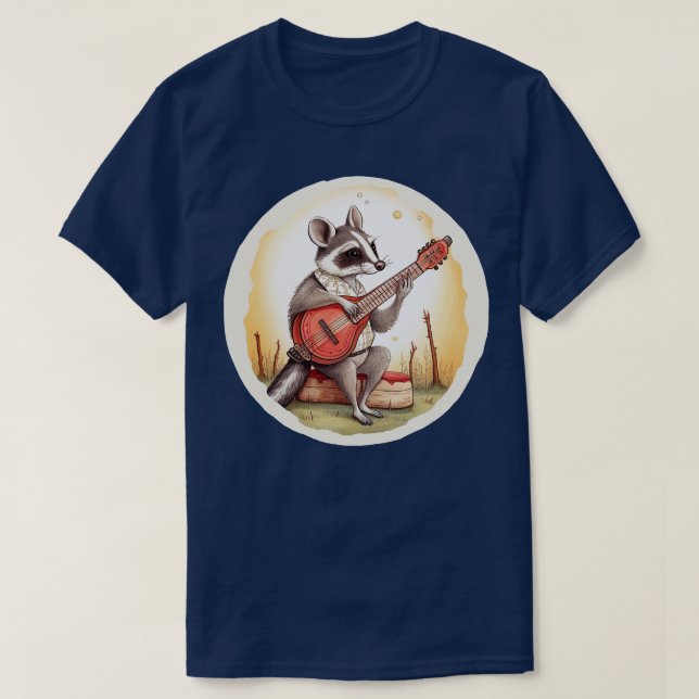 Opossum spielt Banjo 1 T-Shirt (Design vorne)