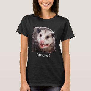 Opossum Stressed Funny Street Cam Meme Men Women T-Shirt