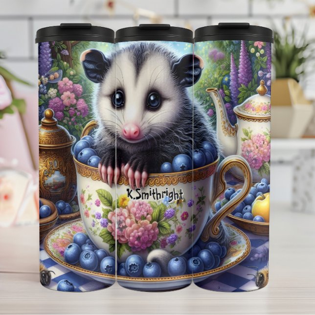 Opossum Tea Party Thermosbecher (Von Creator hochgeladen)