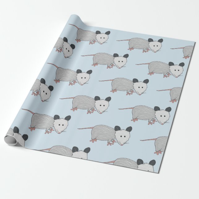 Opossum-Überraschung Geschenkpapier (Ungerollt)