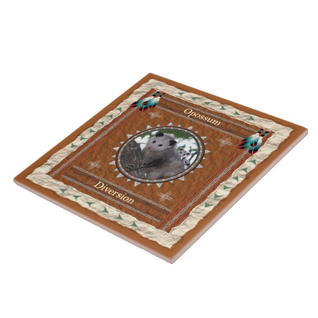 Opossum - Umleitung - Keramik Fliese (Seite)