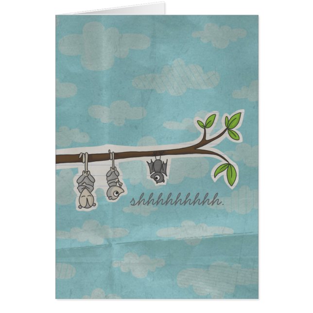 Opossum-und Schläger-Karte, shhhh. (Vorne)