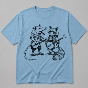 Opossum- und Waschbär-Banjo-Band T-Shirt