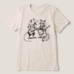 Opossum- und Waschbär-Banjo-Band Tri-Blend Shirt