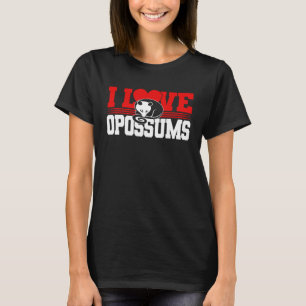 Opossum Vintage Ich Liebe Opossums T-Shirt