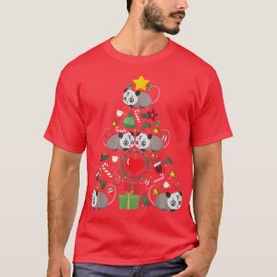 Opossum Weihnachtsbaum Tree Funny T-Shi T-Shirt