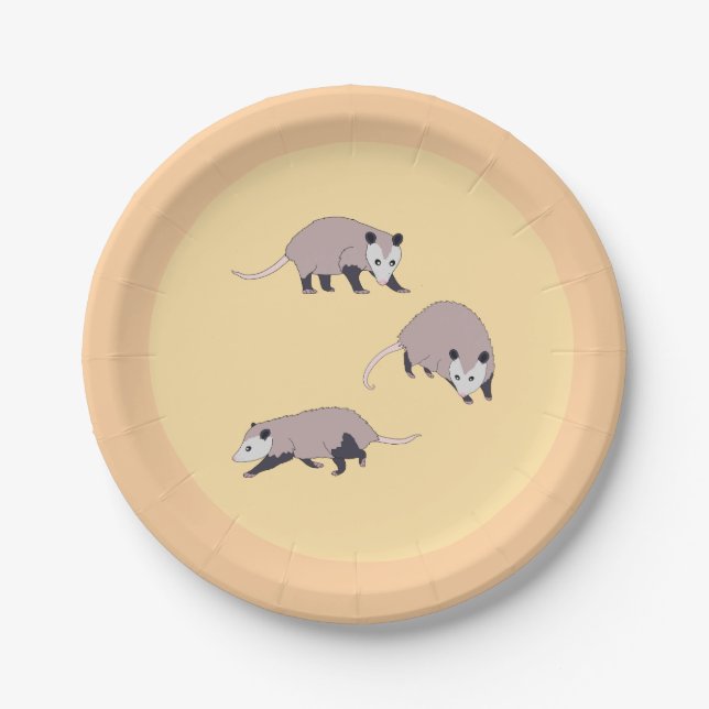 Opossums Pappteller (Vorderseite)