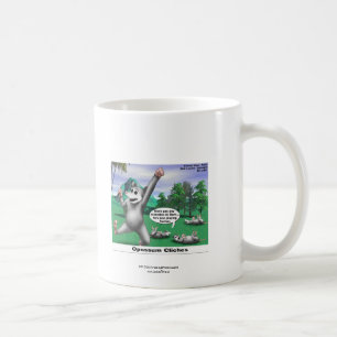 Opossums spielen totes Cartoon lustiger Kaffeebech Kaffeetasse