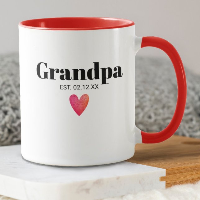 Oppa Birth Ankündigung Tasse (A fun new grandpa birth announcement mug. personalize it with the new baby's birth date.)