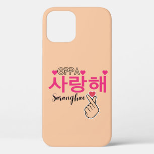 Oppa Saranghae Niedlich Kpop Hand Herz Case-Mate iPhone Hülle