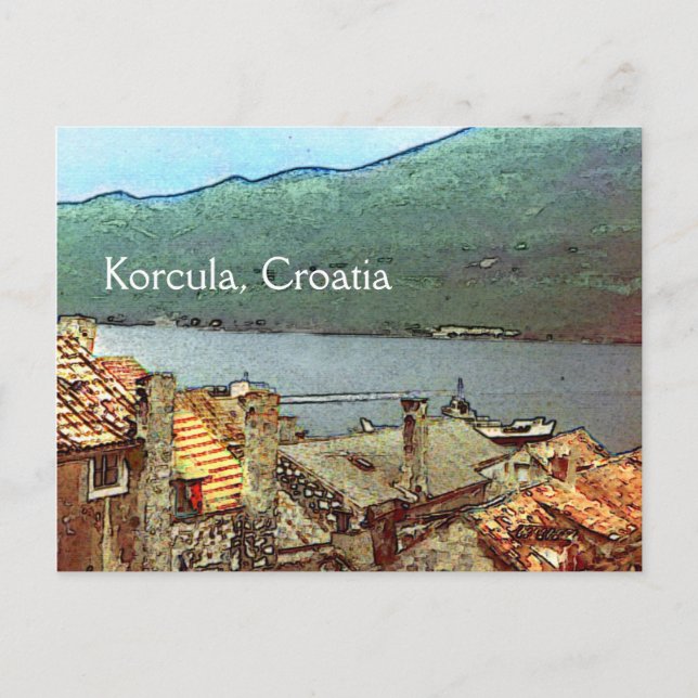 Oppeln in Korcula Postkarte (Vorderseite)