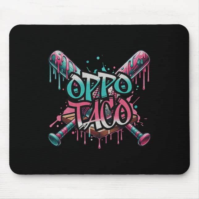 Oppo Taco Lustig Bysebyll Eiscreme tropft  Mousepad (Vorne)