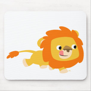 Opportunistischer Cartoon Lion mousepad