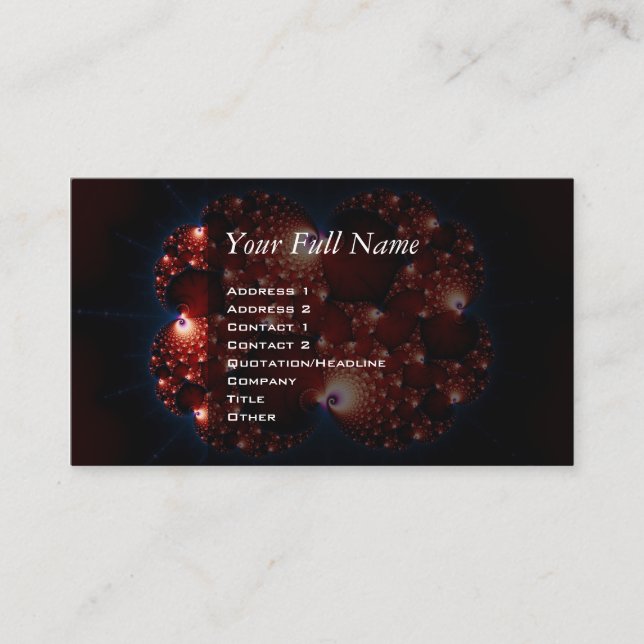 Opposites Attract - Fraktal Art Visitenkarte (Vorderseite)