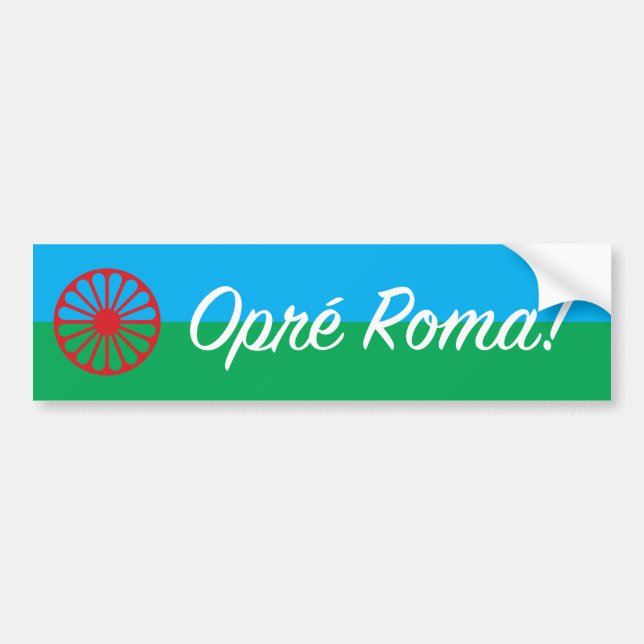 Opre Roma Autoaufkleber (Vorne)