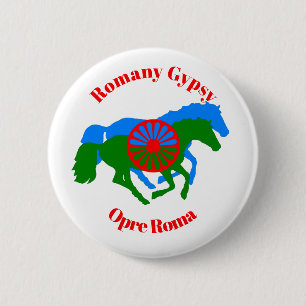Opre Roma Romany Sinti und Roma Button