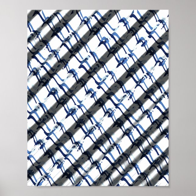 Opt Art 3D Halluzinationen Muster  Poster (Vorne)