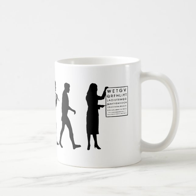 Optemetrist optisches Augen-Diagramm Kaffeetasse (Rechts)