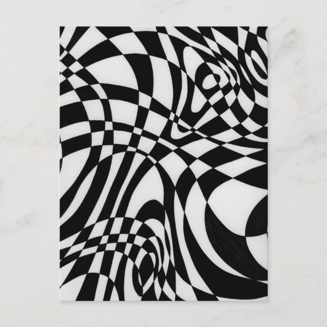 Optic #1 von Michael Moffa c1991 Postkarte (Vorderseite)