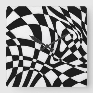 Optic #1 von Michael Moffa c1991 Quadratische Wanduhr