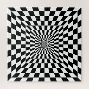 optical illusion chessboard tunnel puzzle