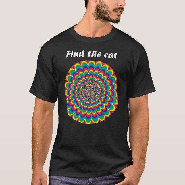 Optical illusion Find the cat T-Shirt (Vorderseite)