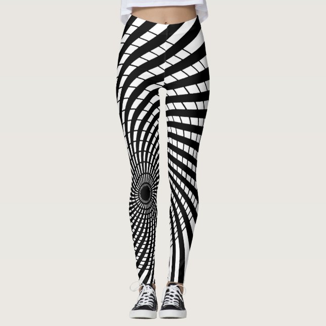 OPTICAL ILLUSION Geometric Art Hypnotic Designs Leggings (Vorderseite)