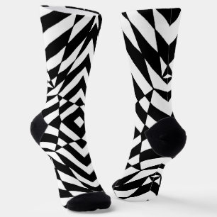 OPTICAL ILLUSION Geometrische Art Hypnotic Design Socken