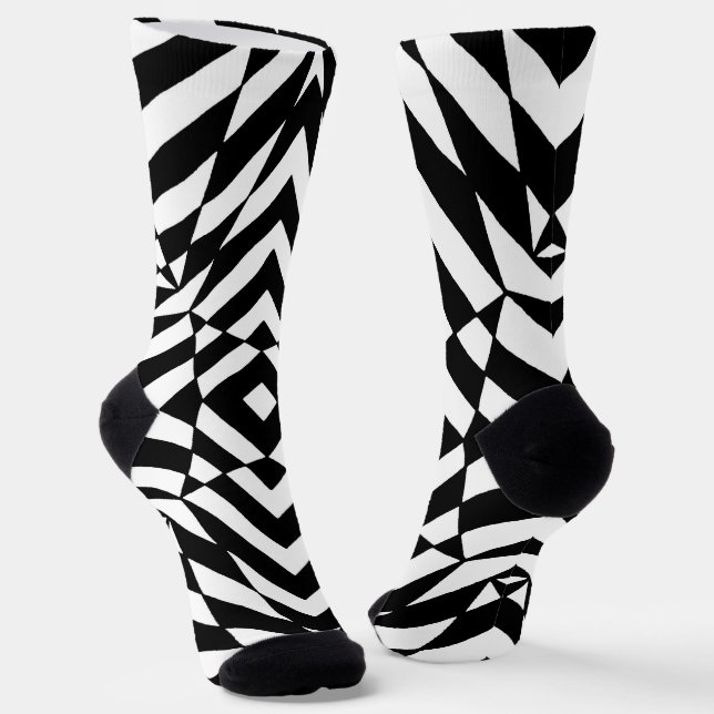 OPTICAL ILLUSION Geometrische Art Hypnotic Design Socken (Gewinkelt)