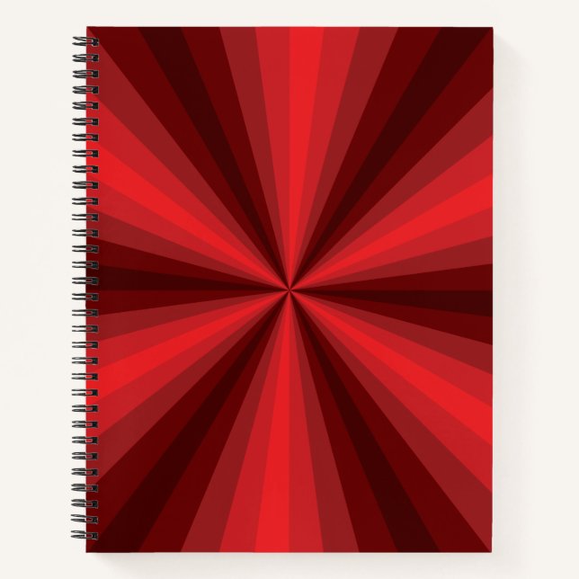 Optical Illusion Red Spiral Notebook Notizbuch (Vorderseite)