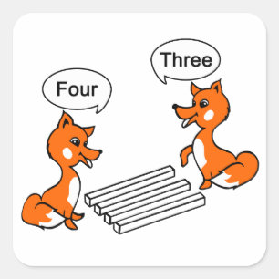 Optical illusion Trick Quadratischer Aufkleber